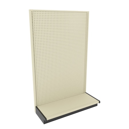 Lozier Gondola Wall Display Starter, Platinum Off-White, 48W x 78H x 19D P419U-ST